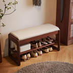 Wood Shoe Storage Bench