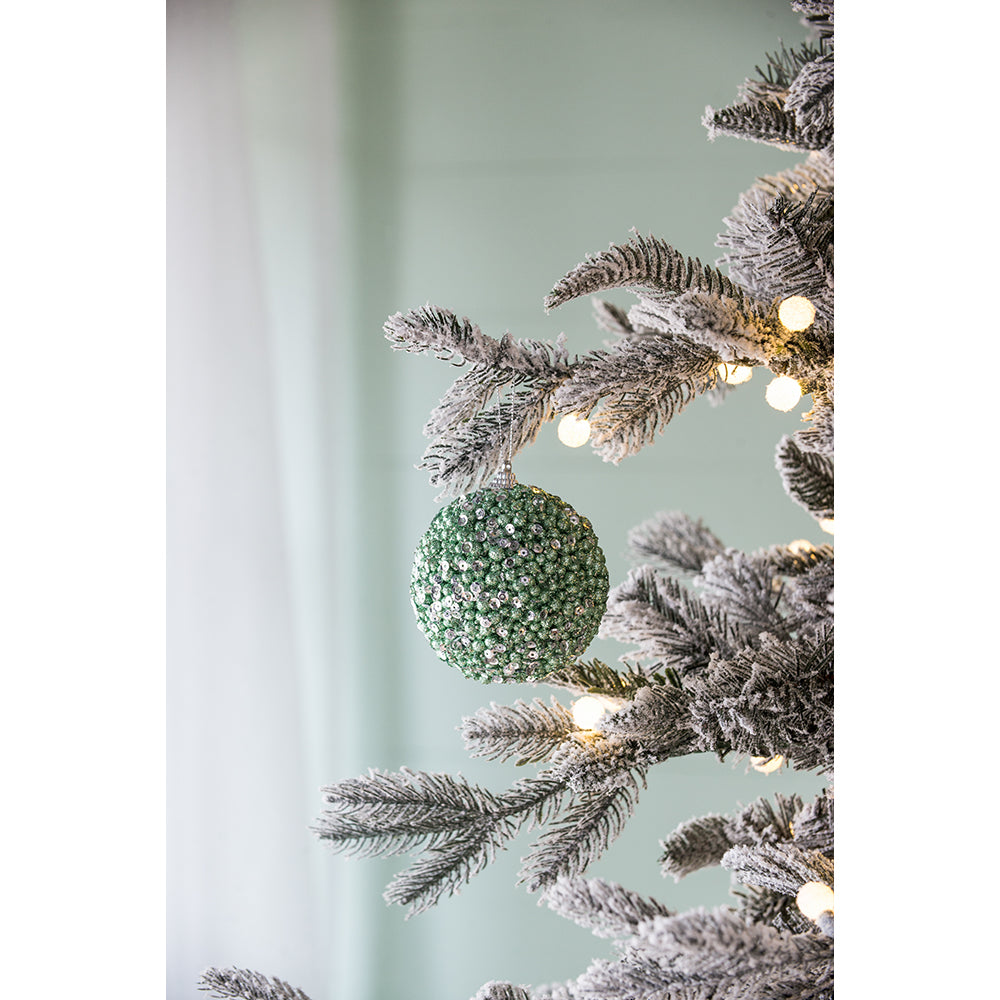 D3.9" Christmas Ball Ornaments - Set of 6