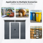6ft x 5ft Outdoor Metal Storage Shed with Window