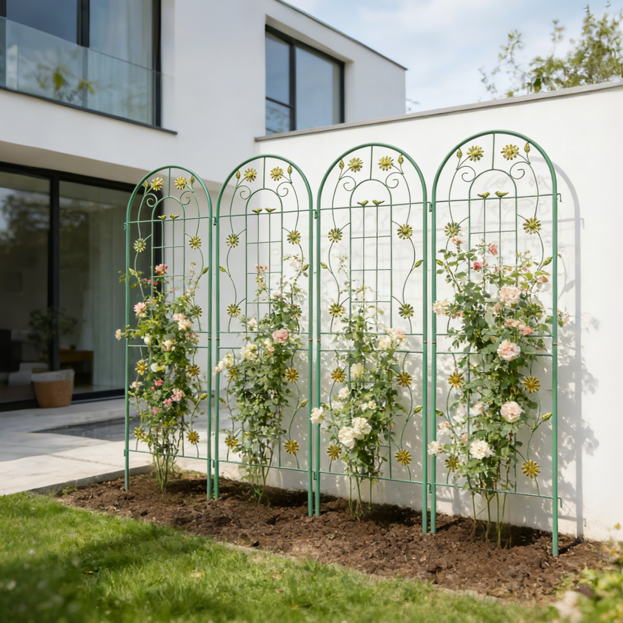 2 Pack Metal Garden Trellis 71" x 19.7"