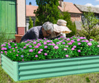 8x4x1 ft Galvanized Raised Garden Bed