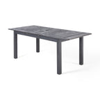 Outdoor Expandable Acacia Wood Dining Table, Dark