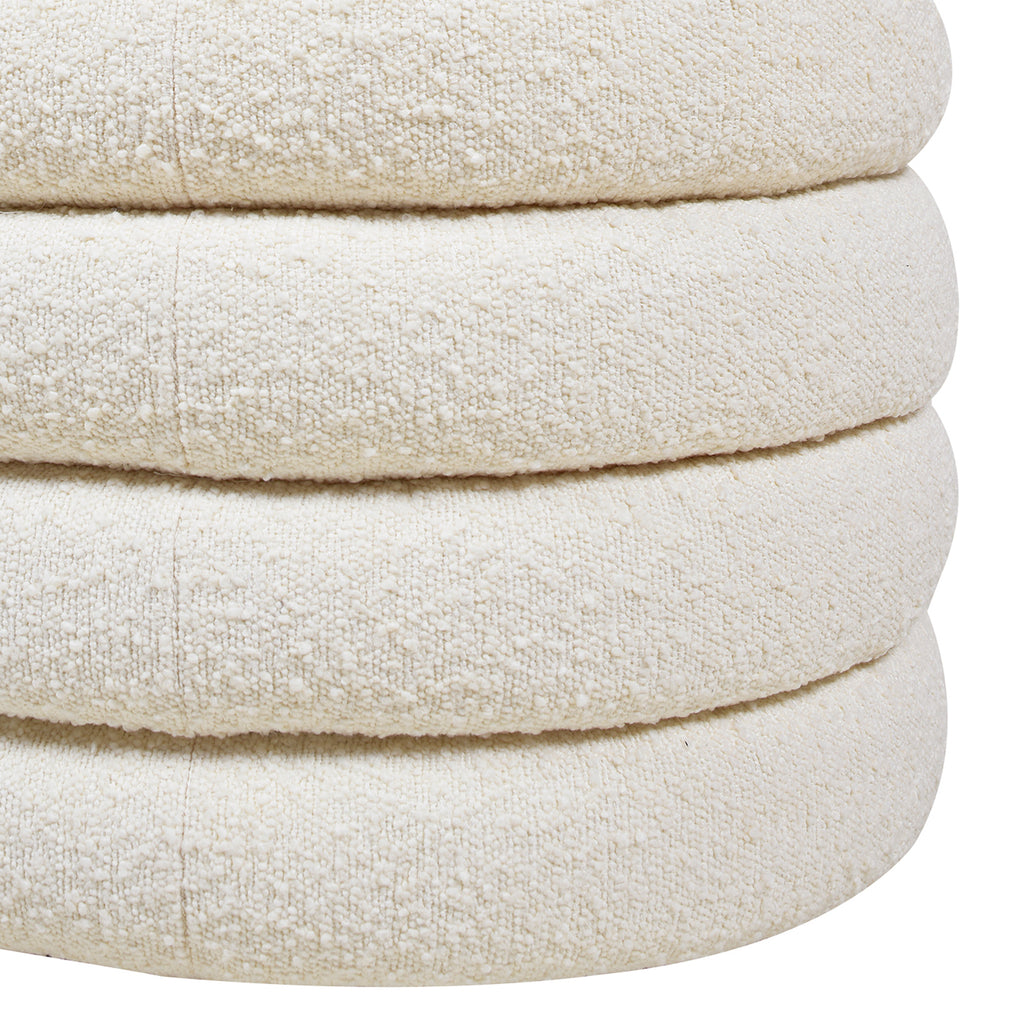 Fuji 49" Upholstered Oval Storage Bench
