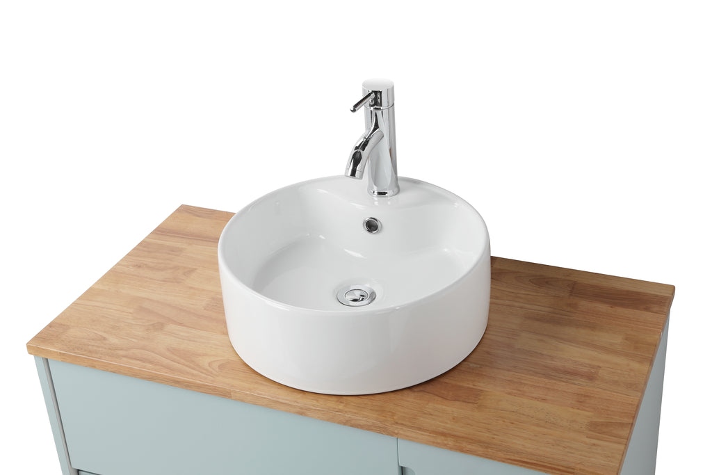 36-Inch Double Drawer + Single Door Wall-Mounted Bathroom Vanity