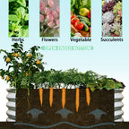2-Piece 4x2x1ft Raised Garden Bed Kit