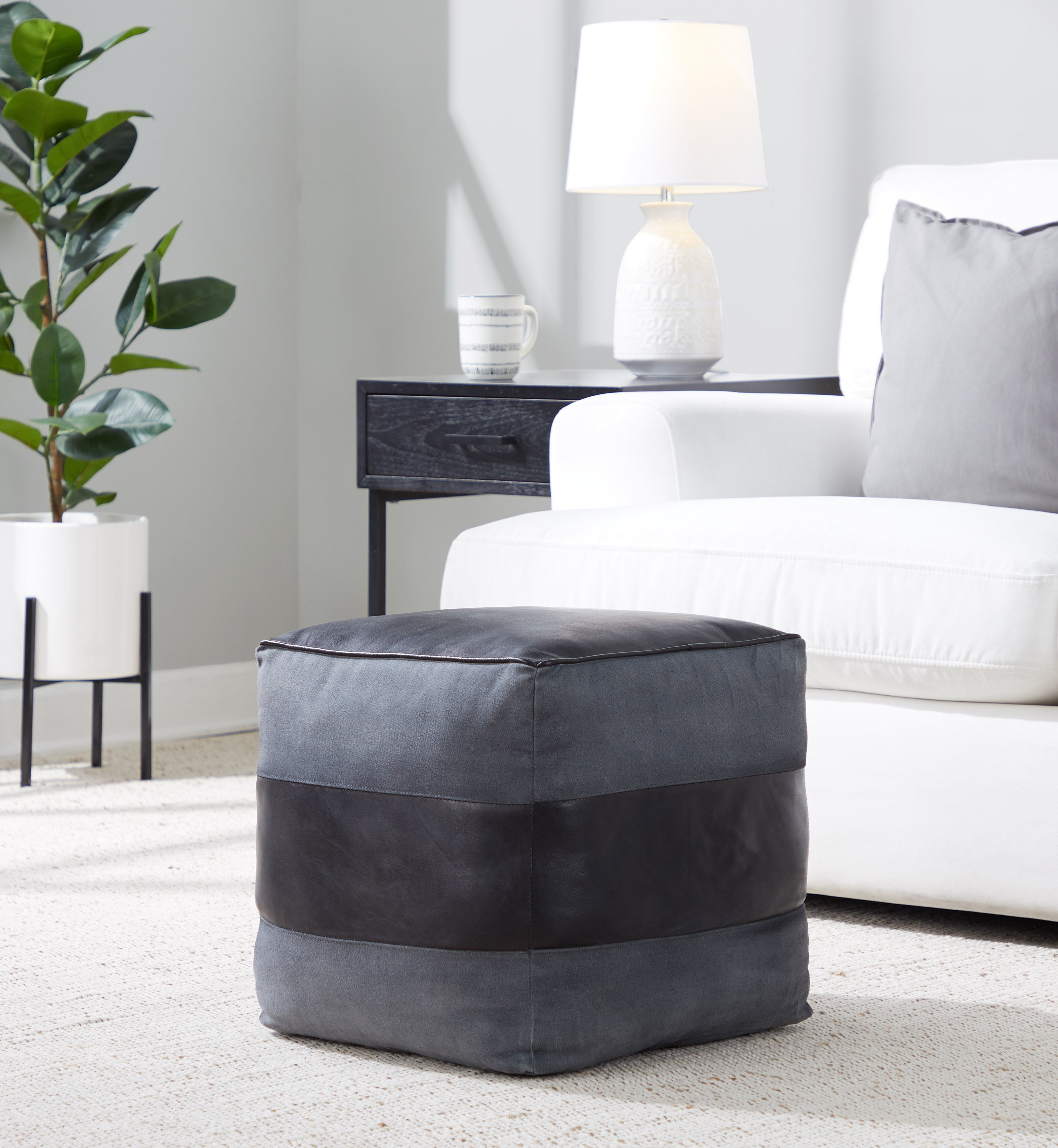 Cobber Canvas Square Ottoman