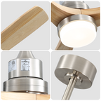 Indoor 52 Inch Ceiling Fan With Dimmable LED Light