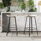 Backless Handwoven Kitchen Dining Bar Stools Set of 2