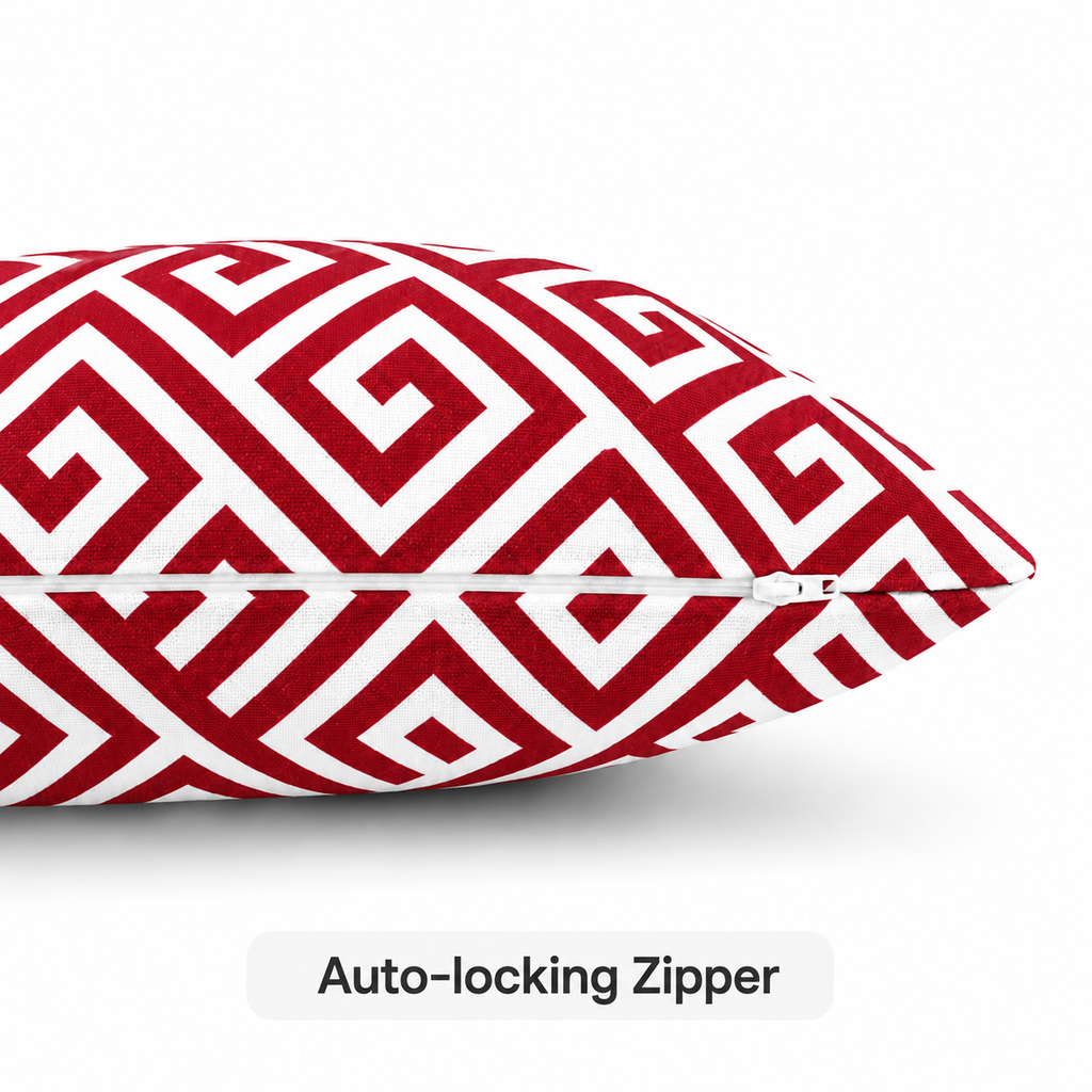 4 Pack Outdoor Pillow Covers - Water-Repellent Decorative Cushion Covers