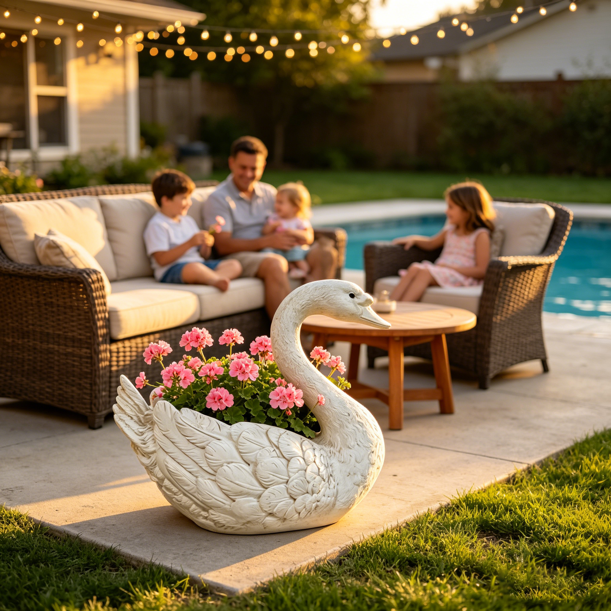 Elegant Swan Planter