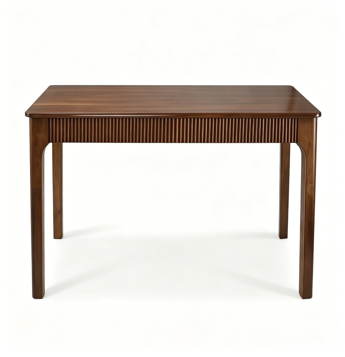 39-Inch Solid Wood Dining Table, Rectangular Rubber Wood, Walnut