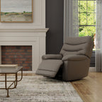 Global Home Swivel Glider Recliner with Manual Footrest In Oslo Sky