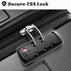 Hardshell Luggage - Lightweight Durable ABS Suitcases with Double Wheels
