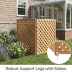 3-Panel Outdoor Air Conditioner Fence Screen