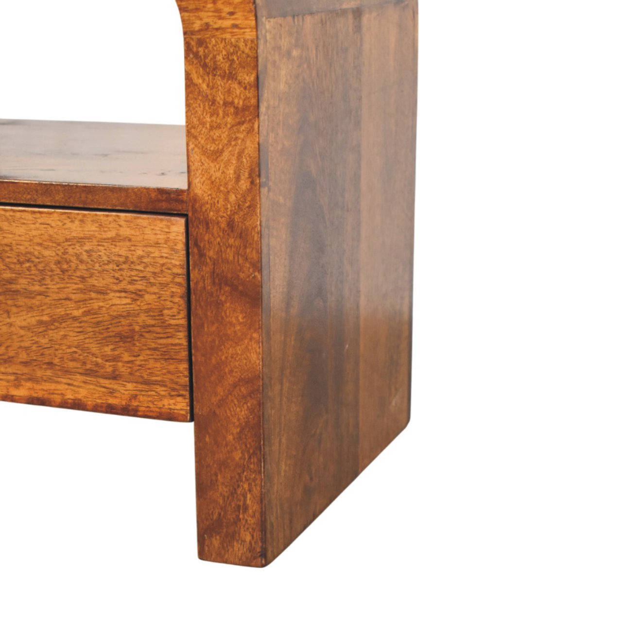Solid Wood Darcy Nightstand with 1 Drawer and Open Shelf