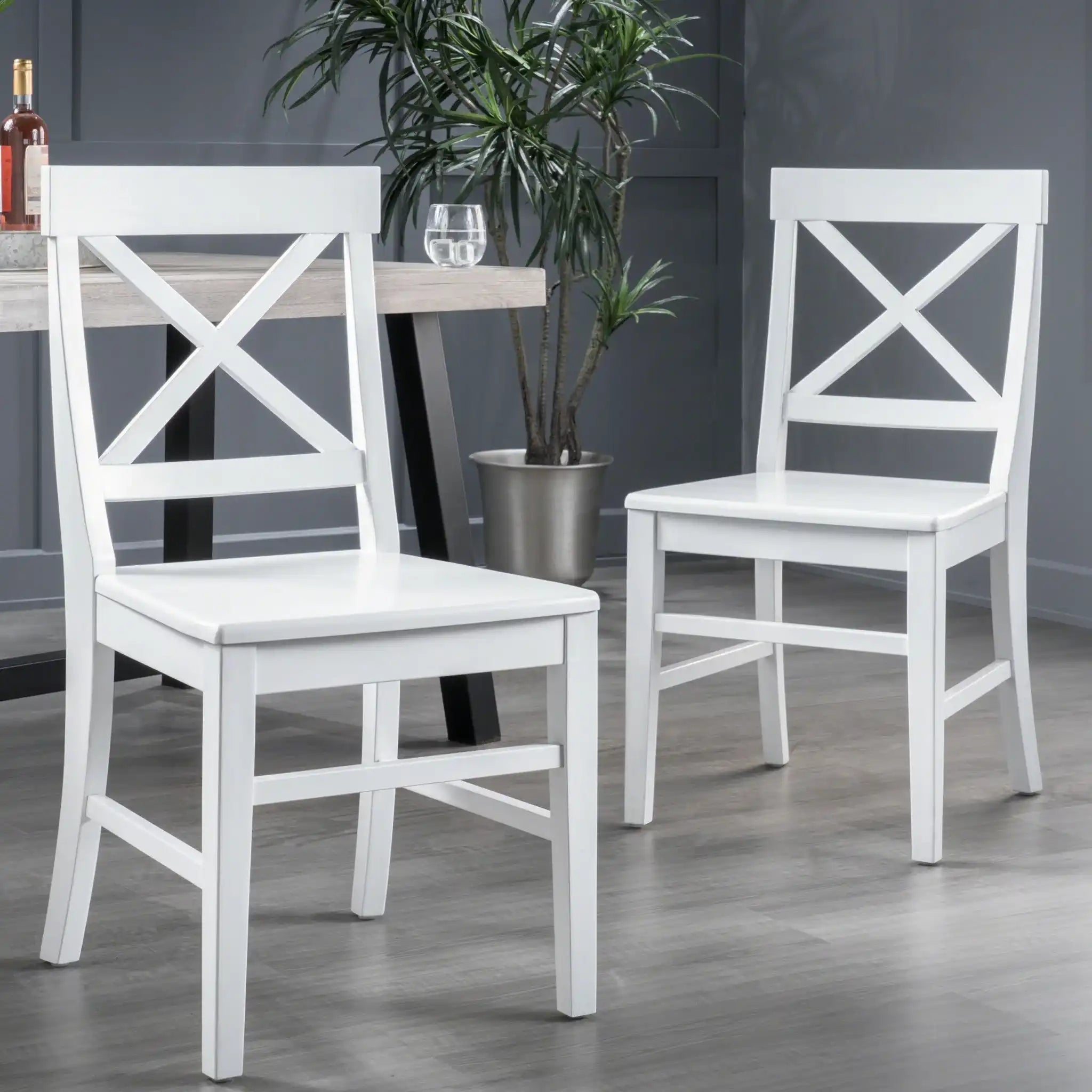 Plethora Dining Chair With X-Shaped Back (Set of 2)