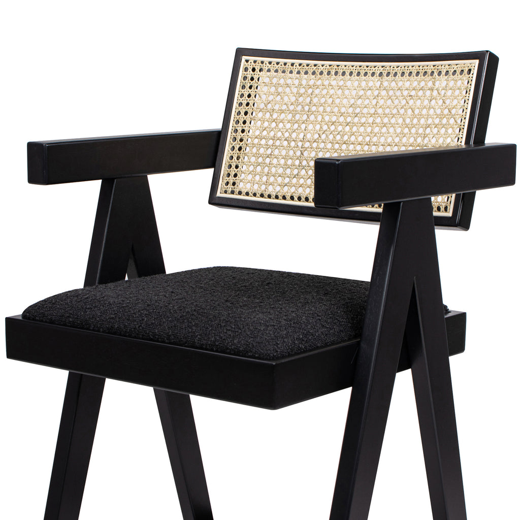 Milan 25.5" Modern Resin Webbing Back Bar Stool Set of 3