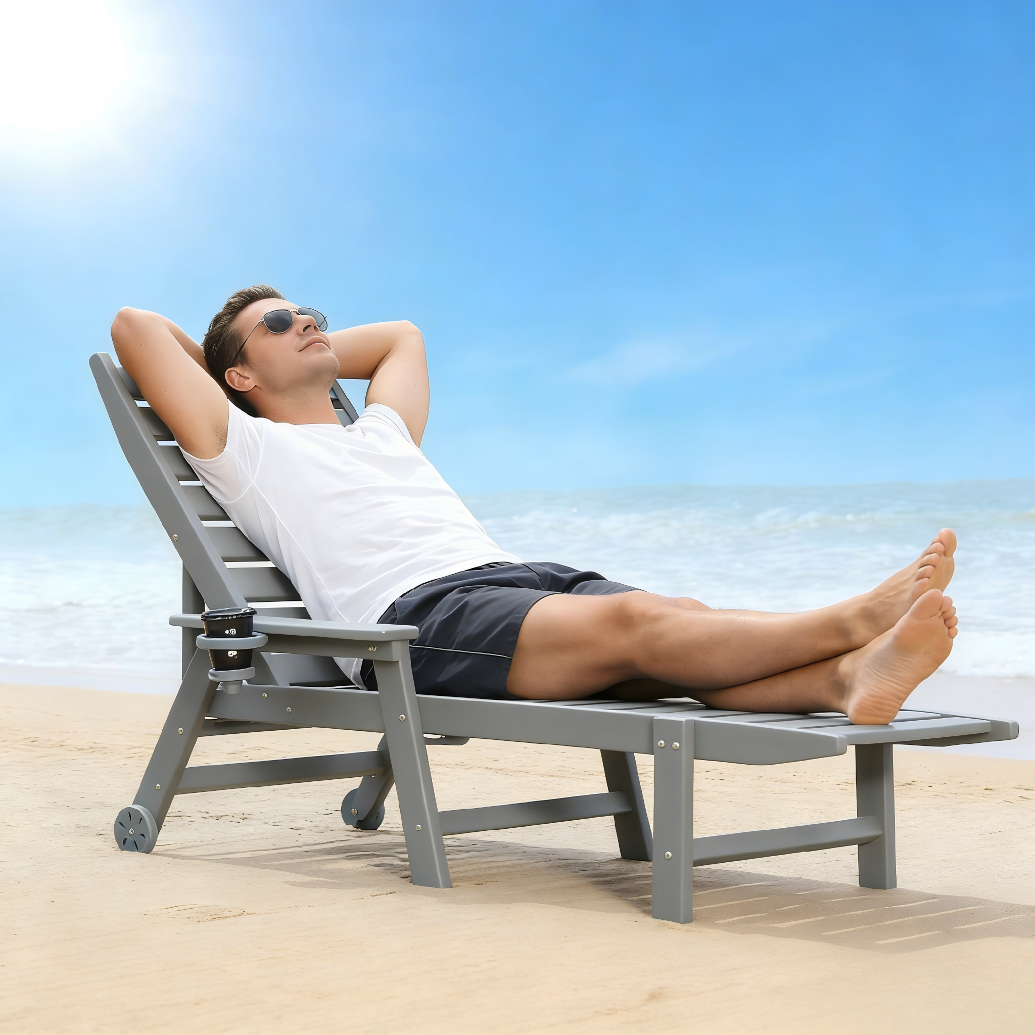HDPE Chaise Lounge Chair Outdoor