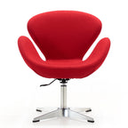 Raspberry Upholstered Swivel Lounge Chair