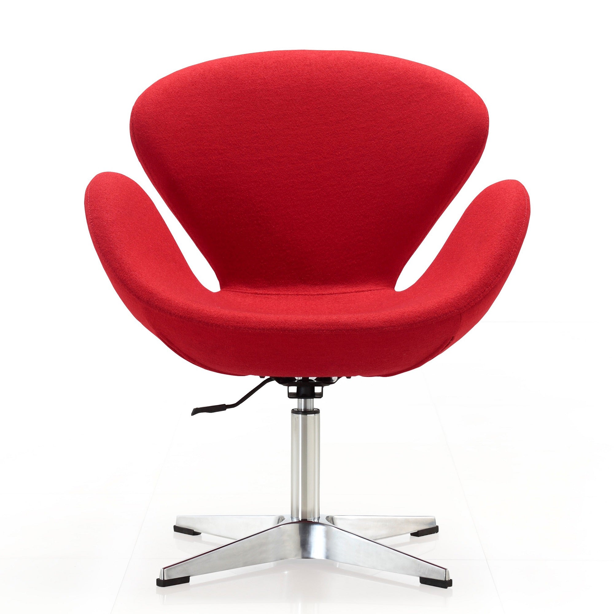 Raspberry Upholstered Swivel Lounge Chair