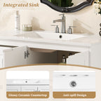 Modern 36" Wall Mounted Bathroom Vanity