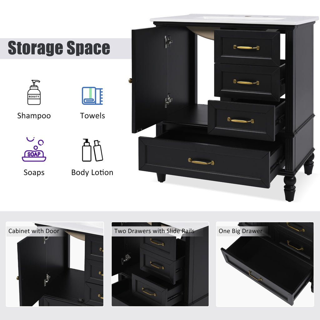 30" Bathroom Vanity with Sink