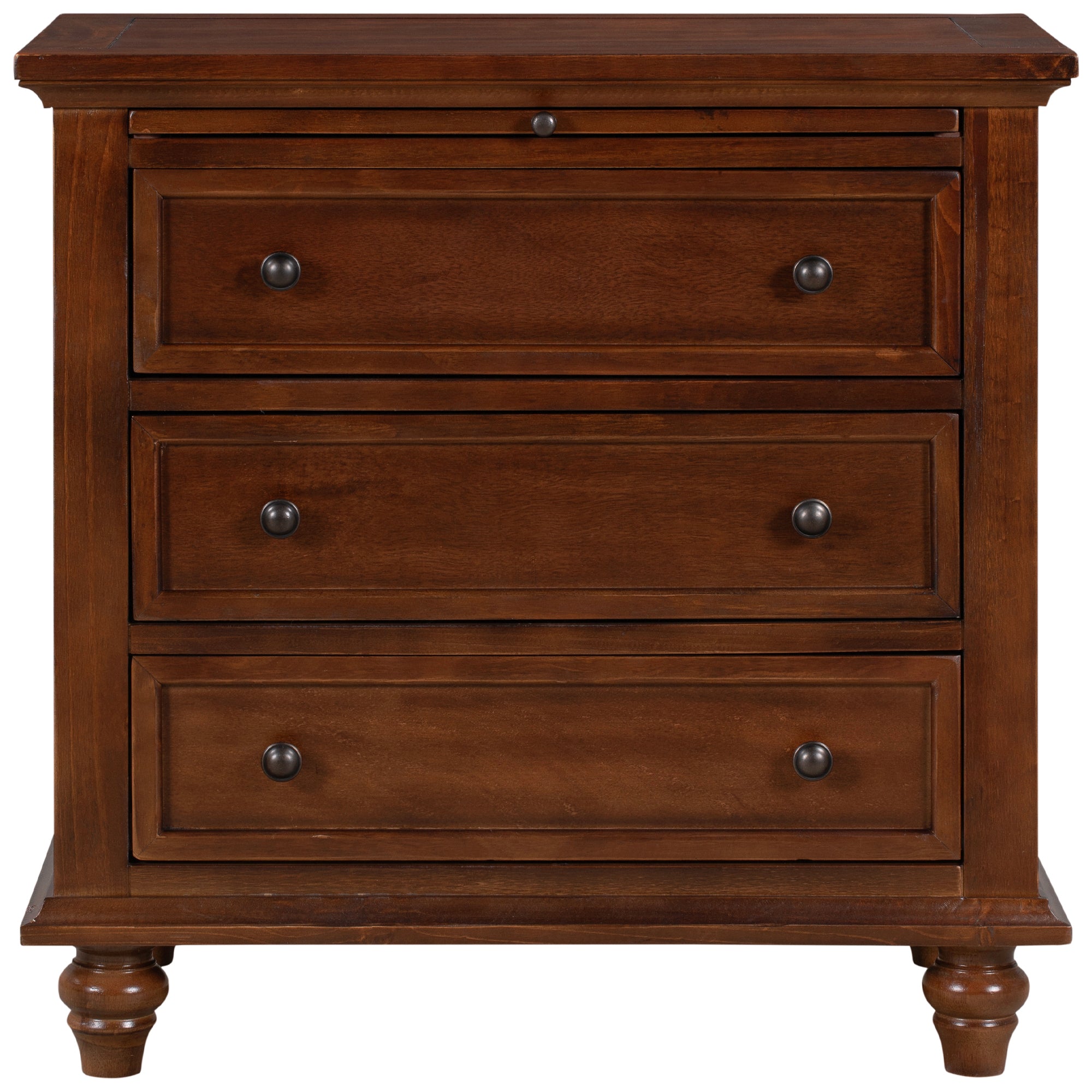 U_STYLE 27.6'' Nightstand with Pine Wood Veneer
