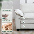 Luxury L Shape Sofa with Ottoman