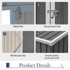 10'x4' Outdoor Metal Storage Shed