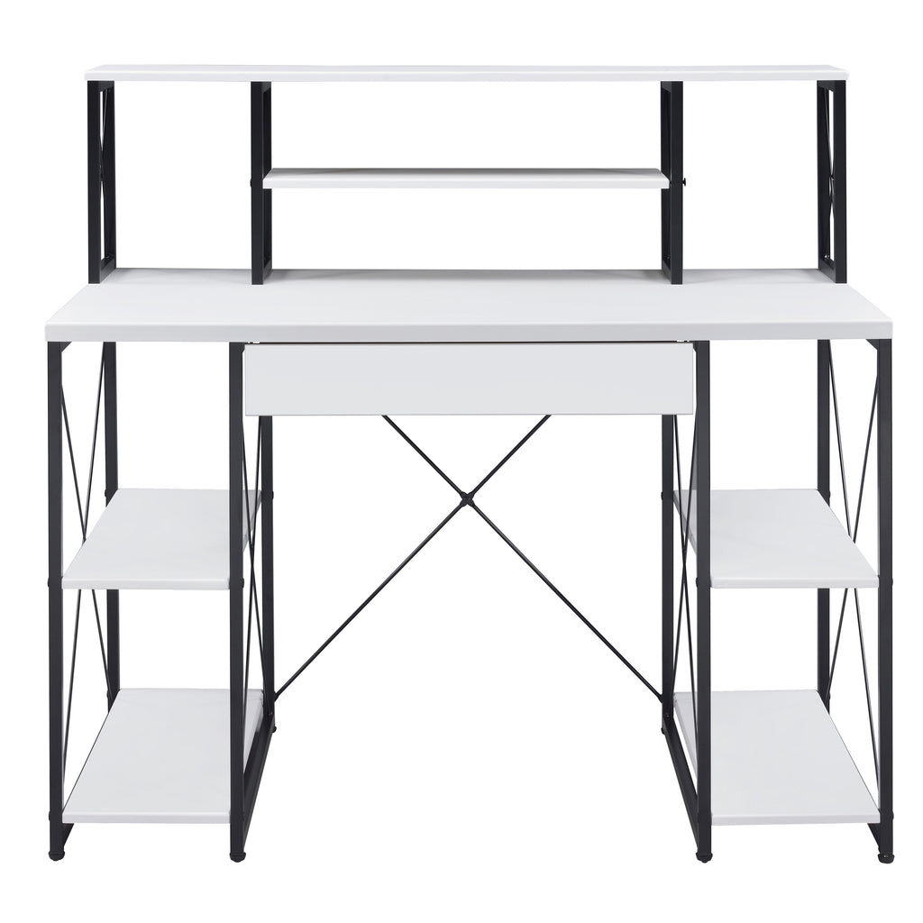 White and Black Recording Studio Desk