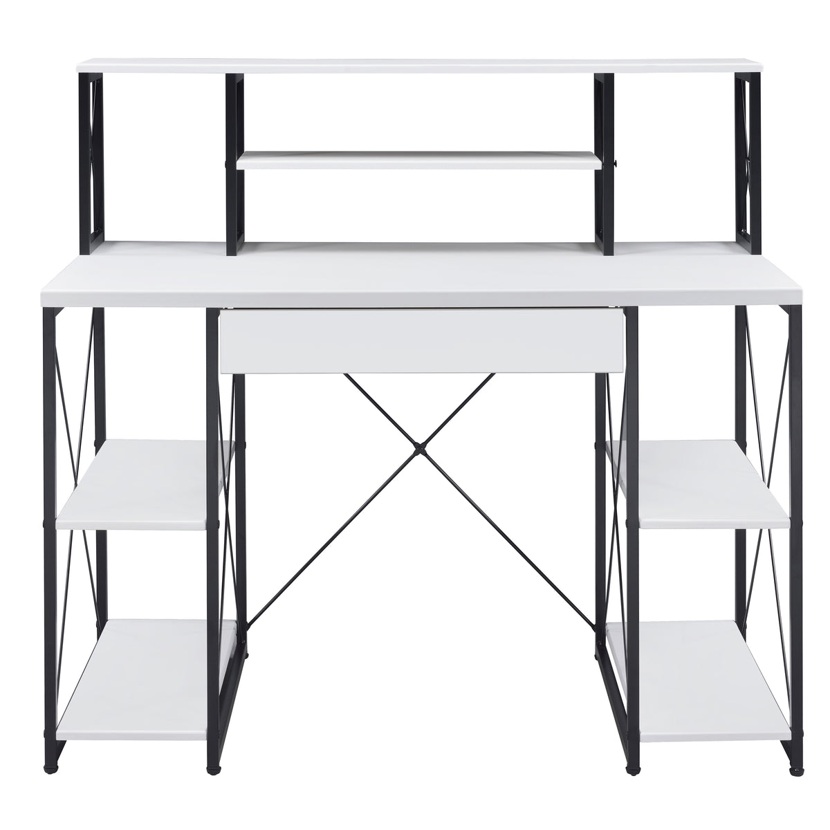 White and Black Recording Studio Desk