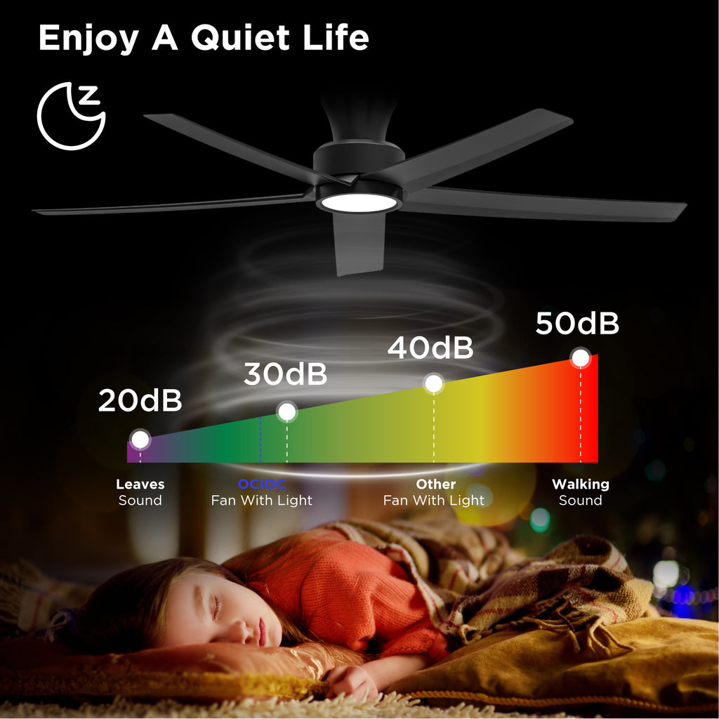 52 Inch Ceiling Fan with Lights and Remote