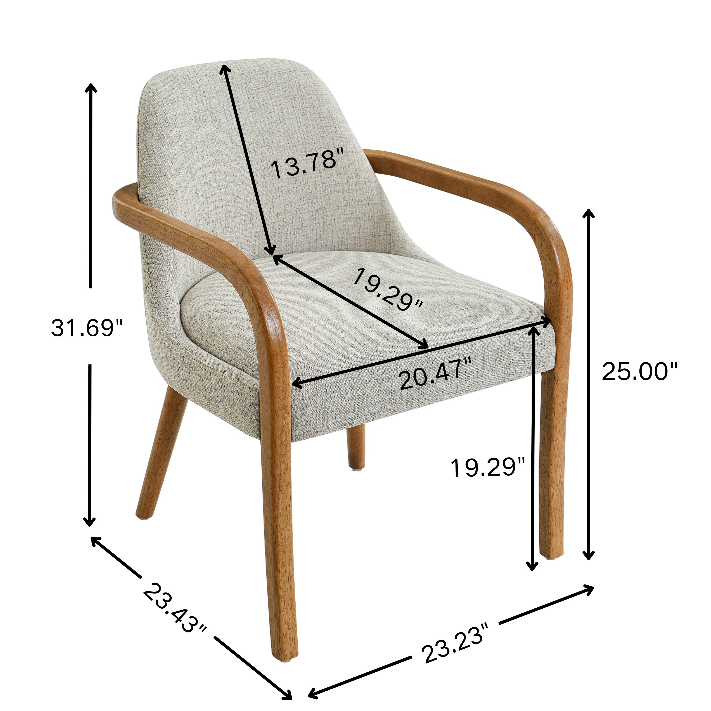 Set of 2 Mid-Century Dining Chairs