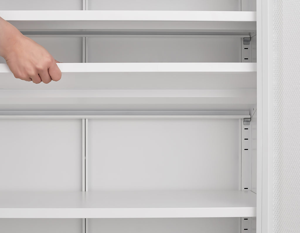 Grid Double Door Shoe Cabinet