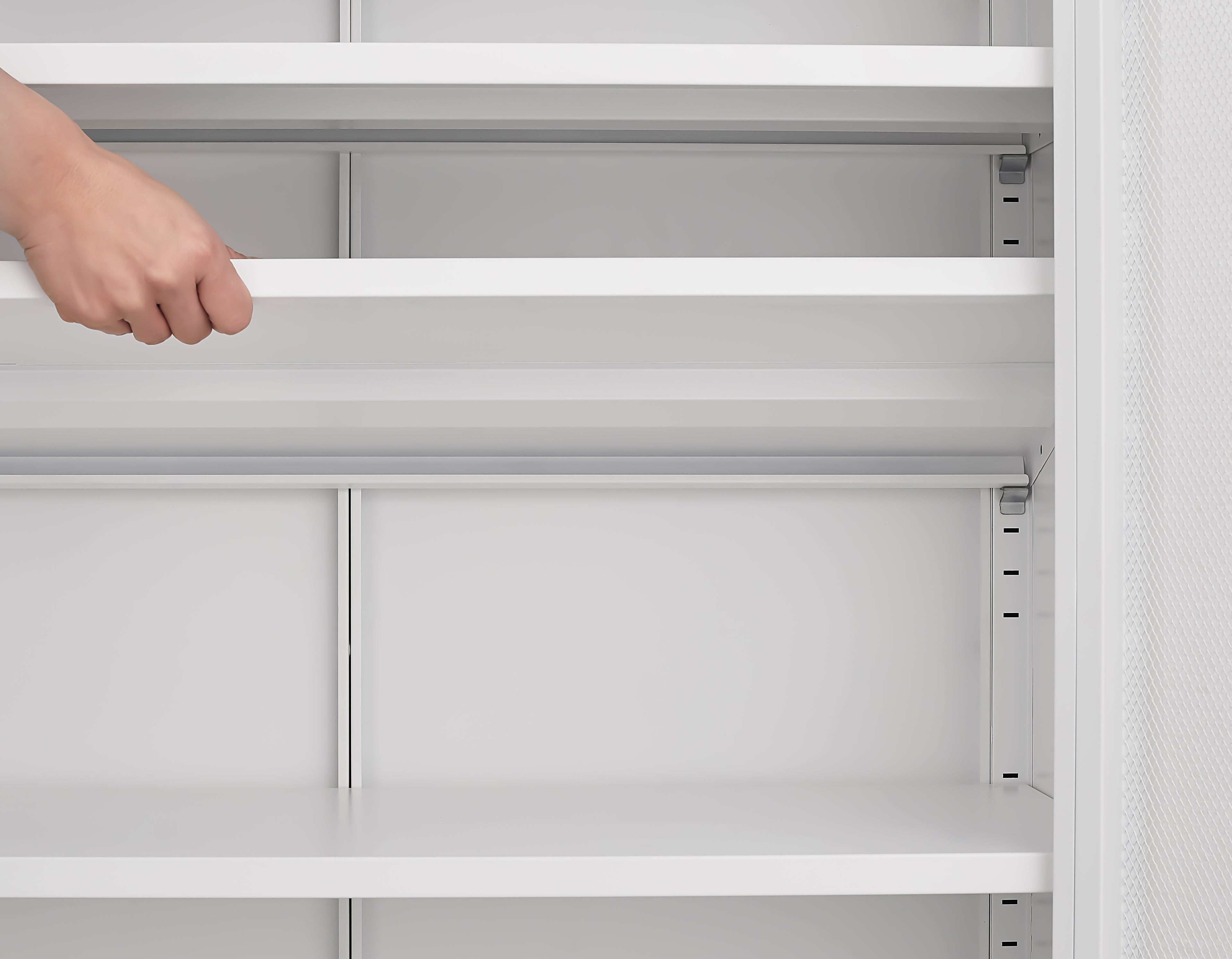 Grid Double Door Shoe Cabinet
