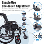 Aluminium Multi-Functional Manual Wheelchair
