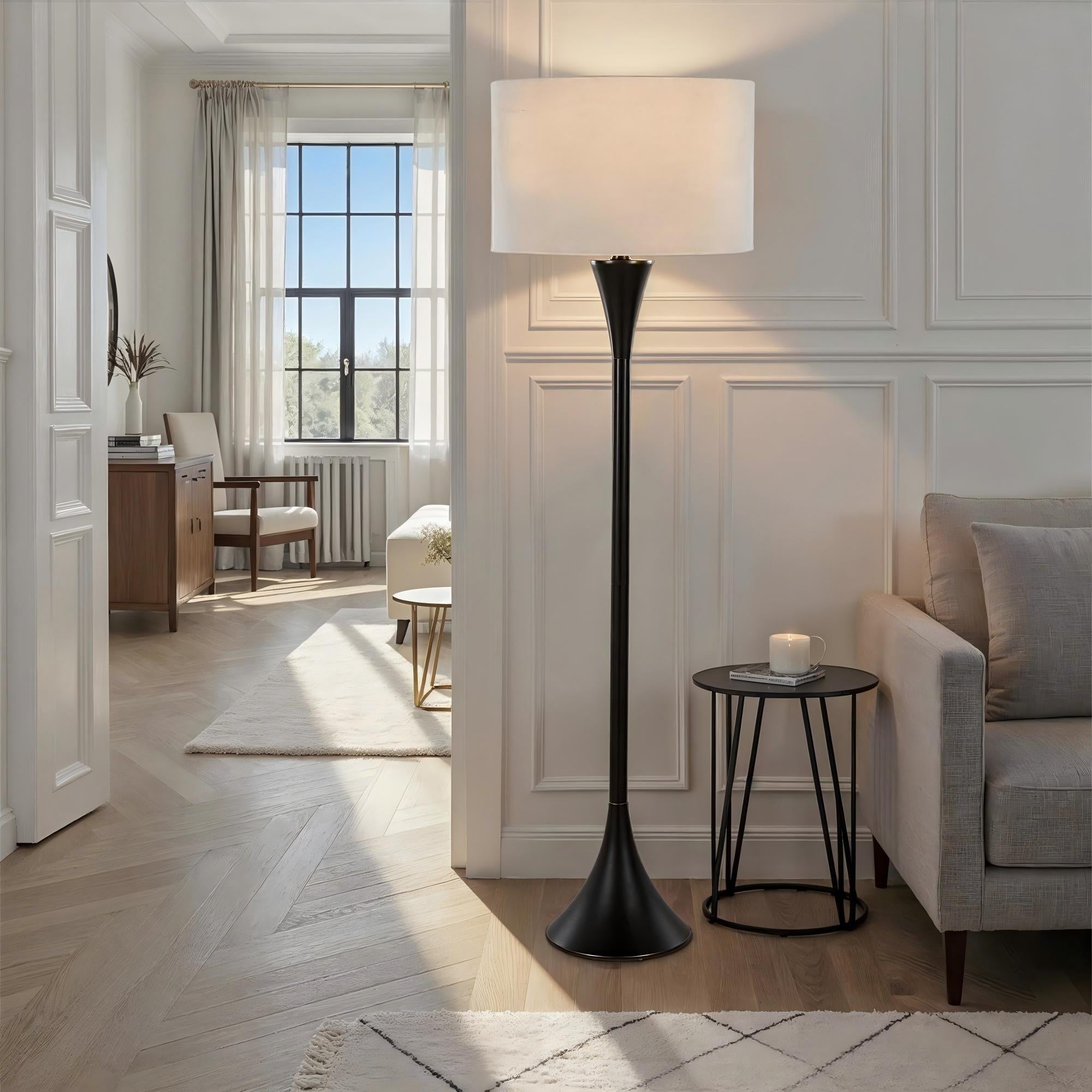 65" Contemporary Metal Floor Lamp