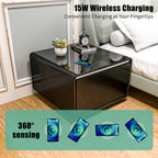 Modern Smart Side Table with Built-in Fridge