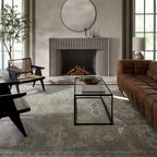 Round Mirror with Black Aluminum Frame