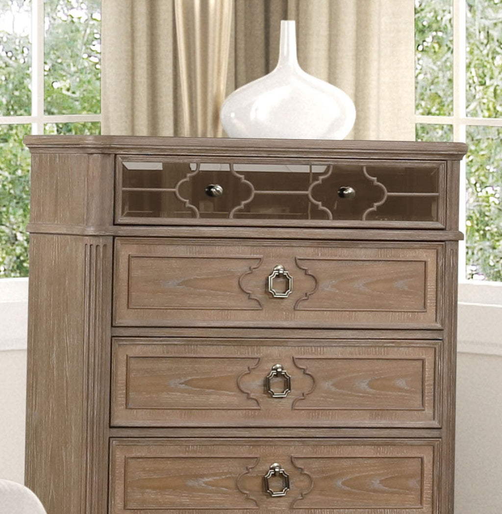 Simple Contemporary 1pc Chest of Drawers Rustic