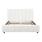 Queen Size Upholstered Bed Frame with Thick Fabric