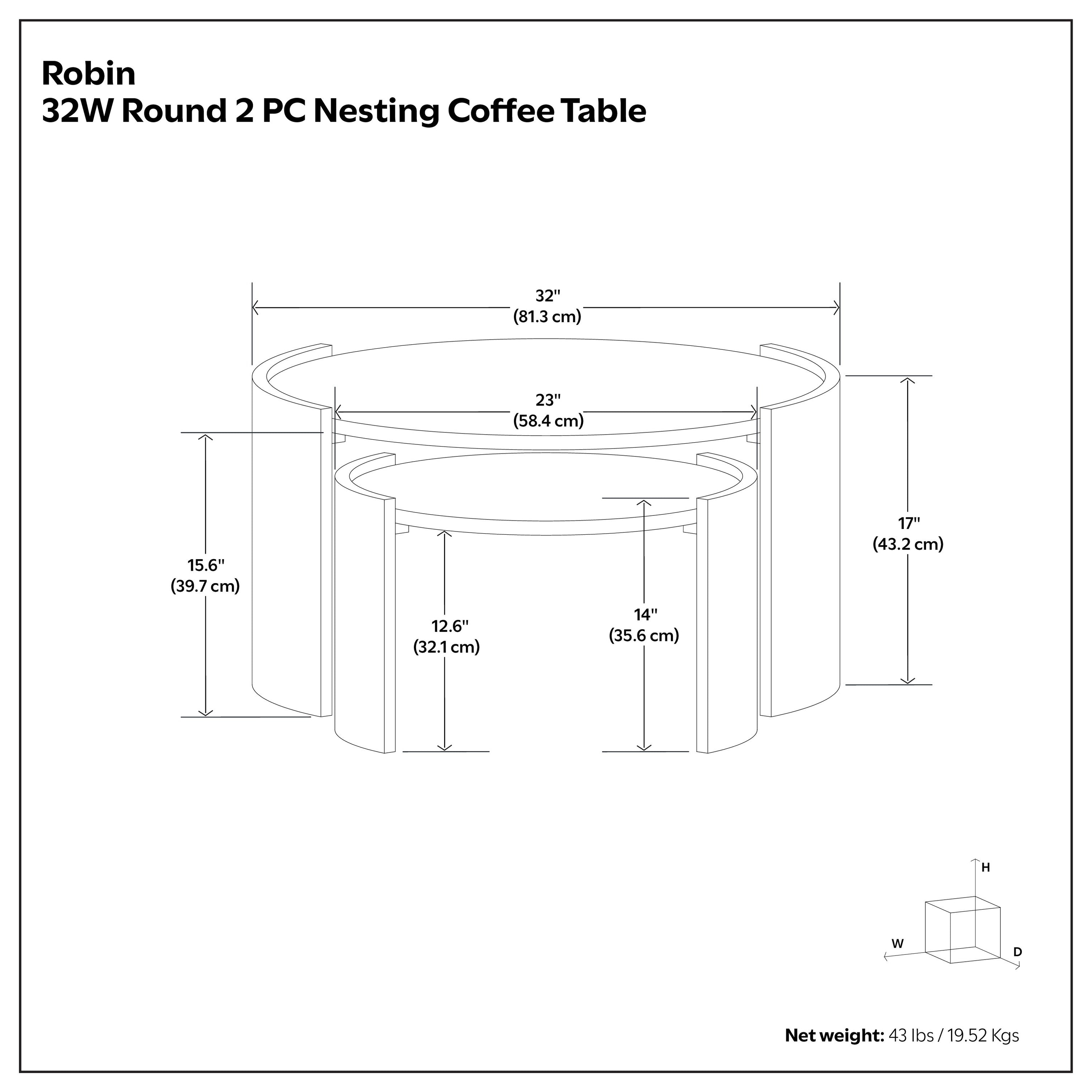 Robin 2 Piece Nesting Table