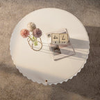 Round Fluted Storage Table with Lift-Off Lid