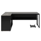 71 Inch Executive Desk with Cabinet Storage