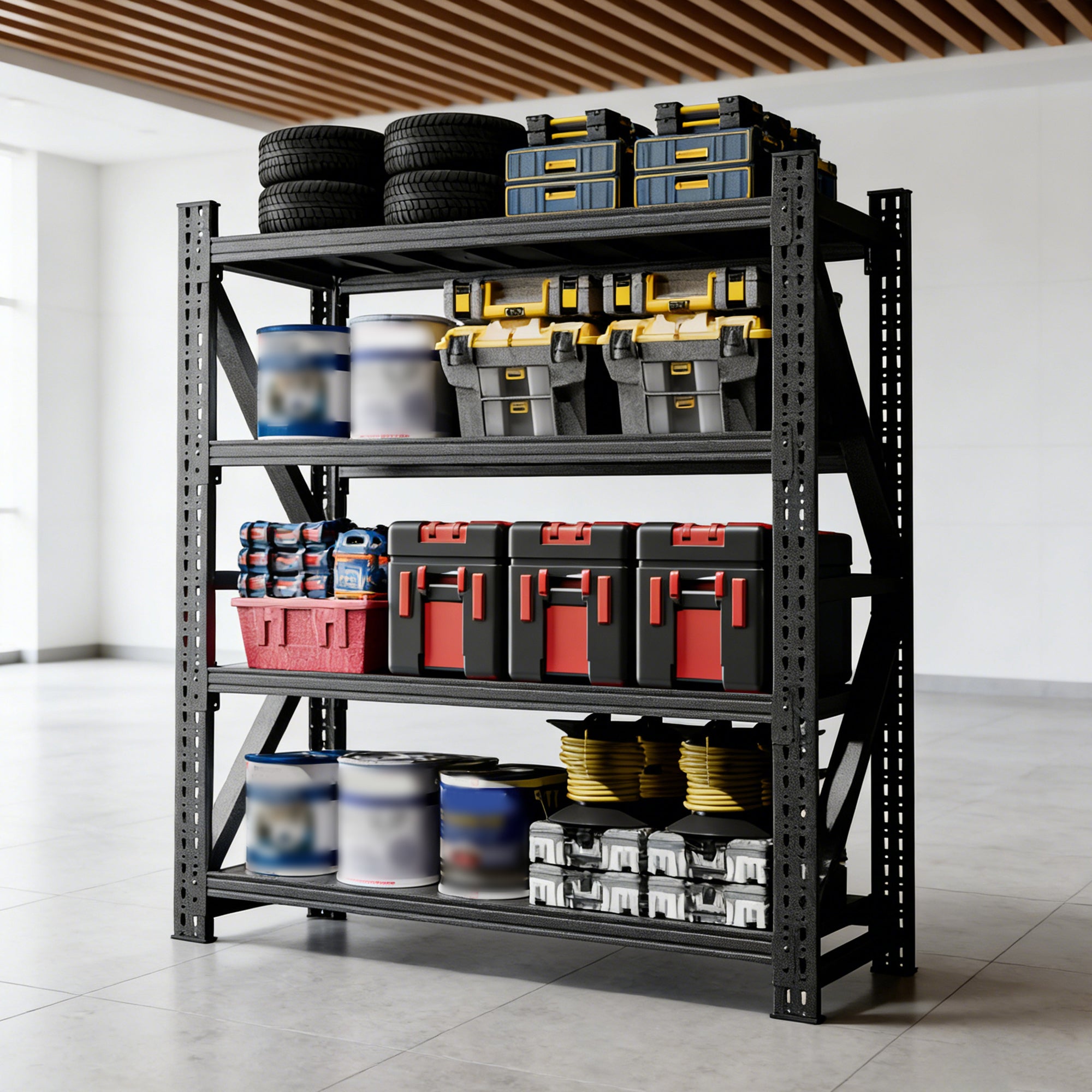 Heavy Duty Metal Adjustable Garage Shelves, 4000LBS Storage Rack