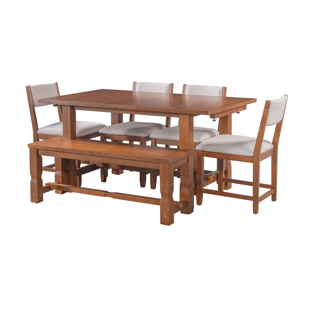 TOPMAX 6-Piece Dining Set with Bench