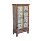 55.12'' Tall Tower Storage Cabinet - Rustic Wood Sideboard Pantry Cabinet