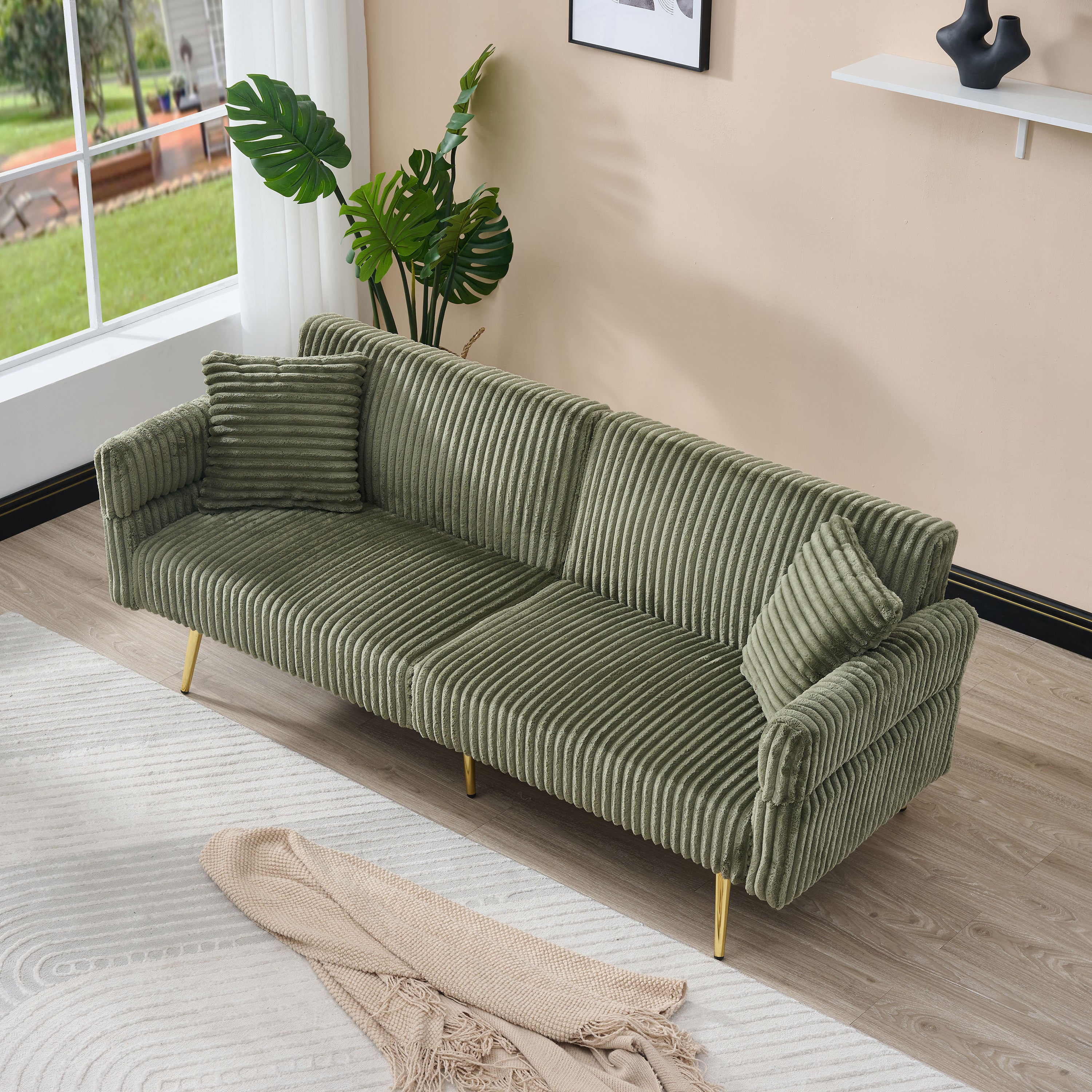79 Inch Corduroy Sofa Bed