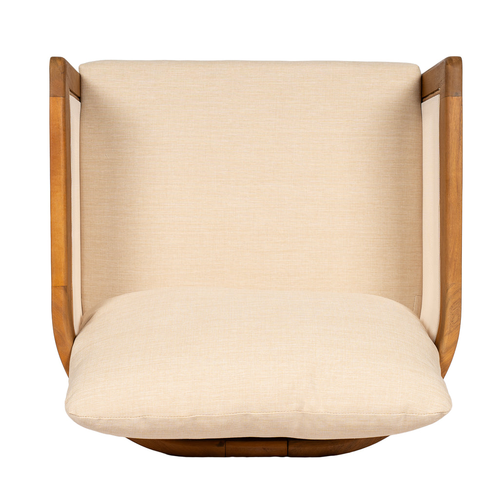 Set of 2 Outdoor Patio Dining Armchairs, Acacia Wood Frame with Textilene Side Panels, Patio Chairs with