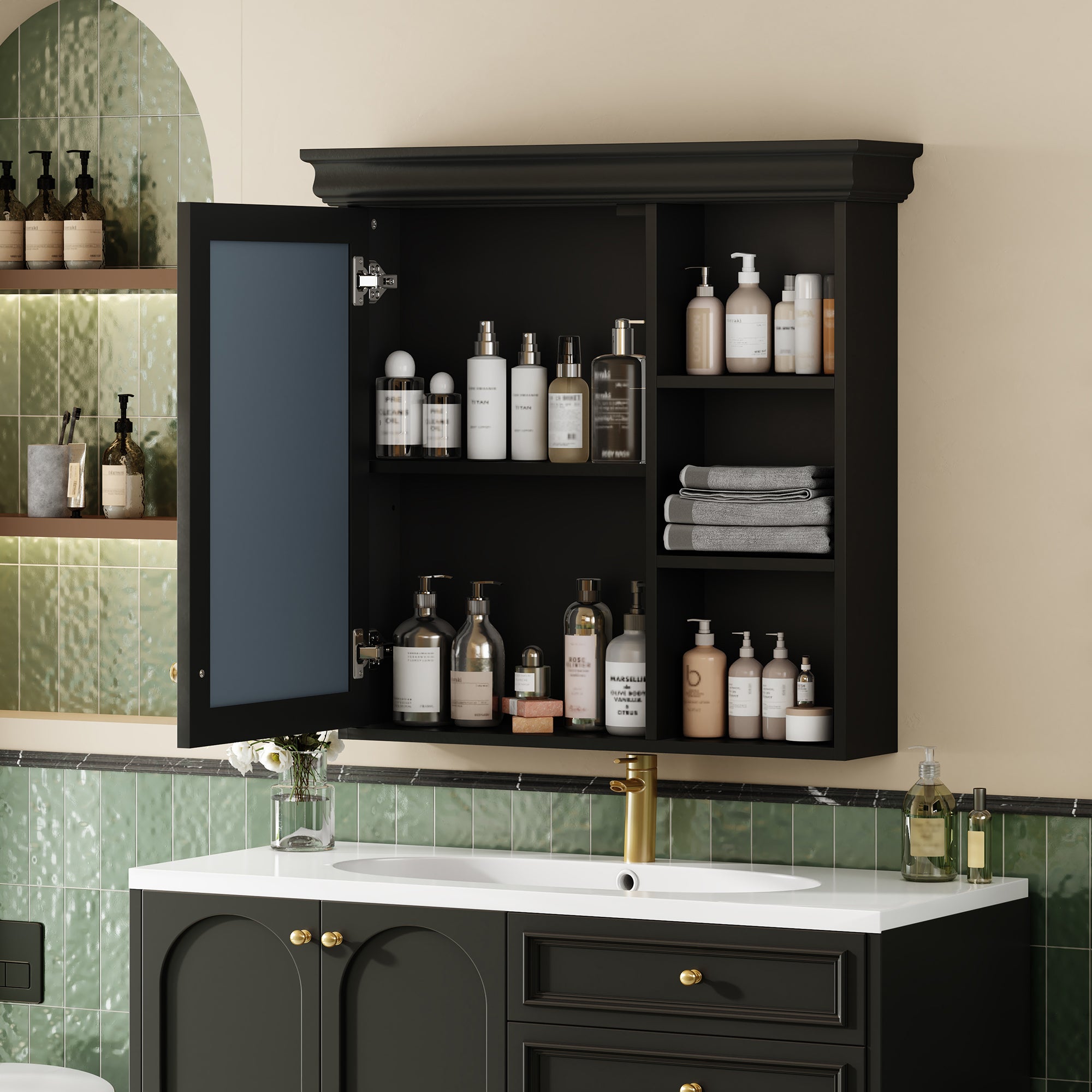 30'' x 28'' Bathroom Medicine Cabinet with Mirror